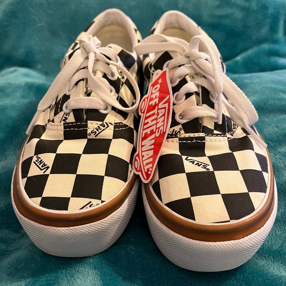 Like New Vans Stacked Checkerboard Women’s 6.5 - Picture 1 of 10